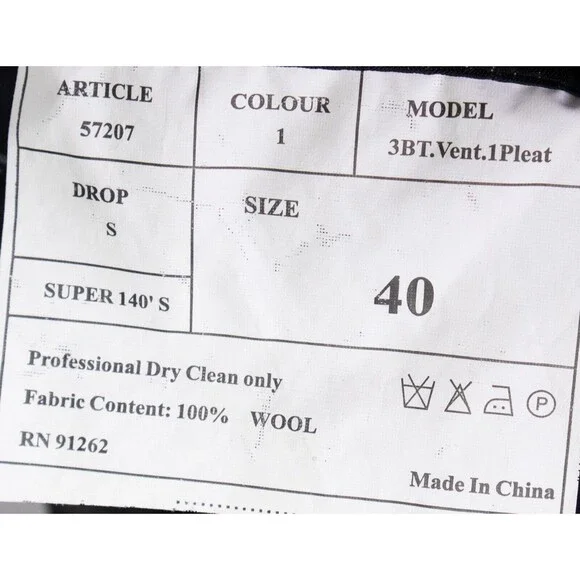 Mantoni Super 140s Mens 40s Wool Blue Striped Blazer Jacket 3 button EUC - Picture 13 of 13